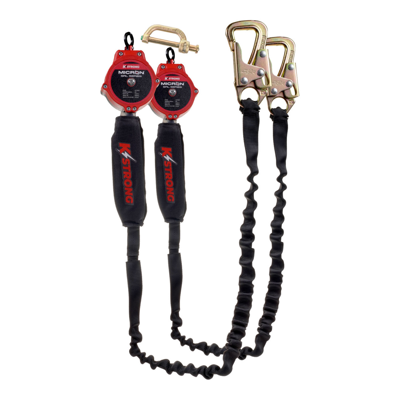KStrong Micron Dual 9 ft. Tie-back SRL with Tie-back Hooks (ANSI) - Dual dorsal connector included UFS359002D
